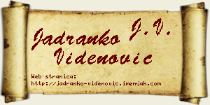 Jadranko Videnović vizit kartica